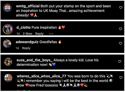 Comments from Instagram