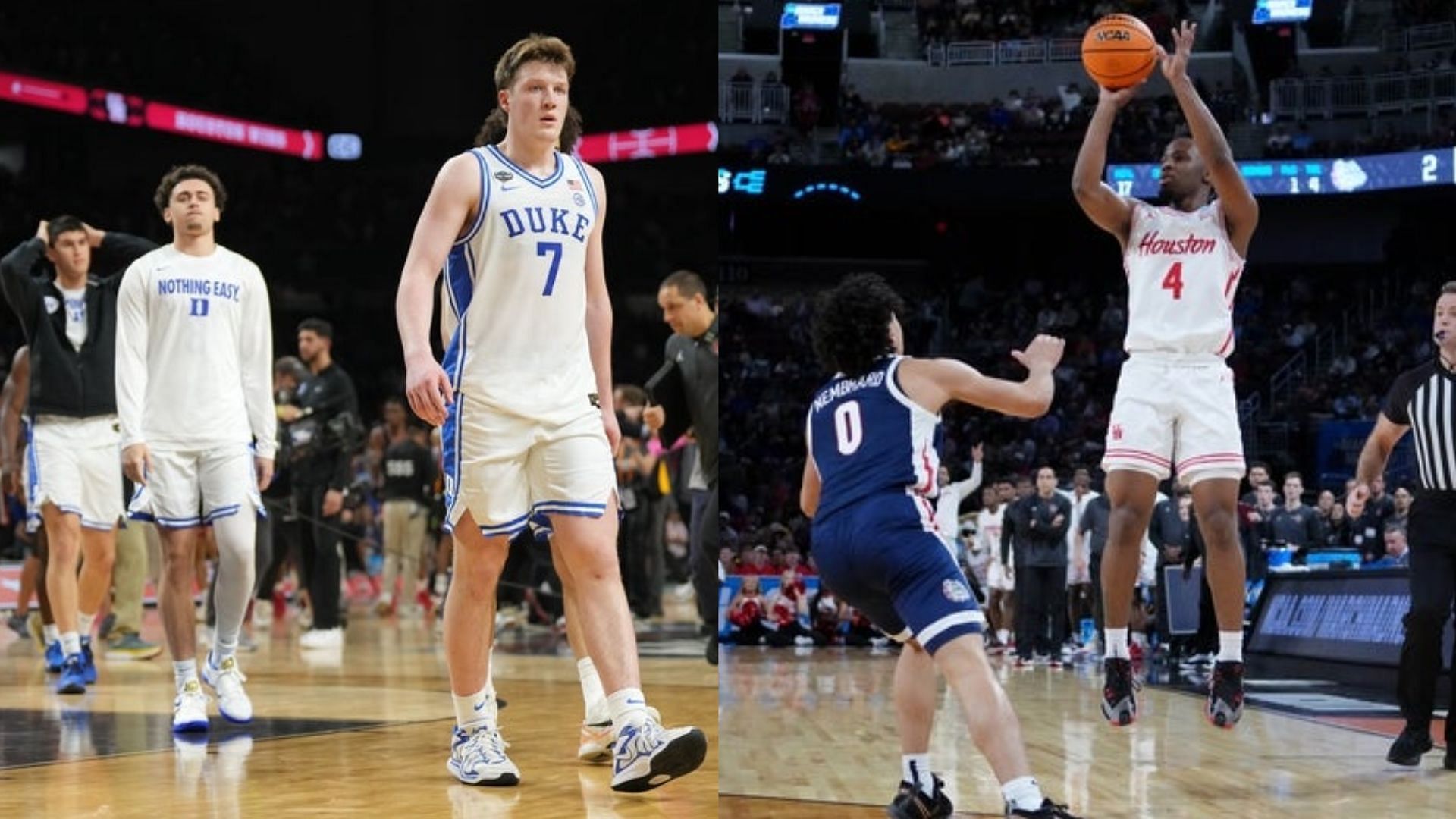 The Duke Blue Devils and the Houston Cougars 