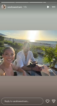 Sarah's Instagram story Credit: @ sarahsweetnam