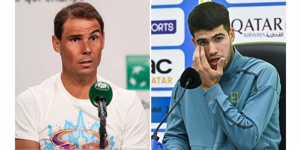 Rafael Nadal (L) and Carlos Alcaraz (R) (Image Source: Getty)