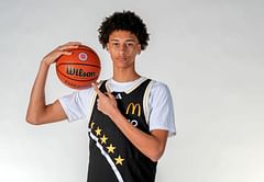 Tennessee signee Nate Ament flexes special edition Iverson Classic Reebok kicks ahead of the game