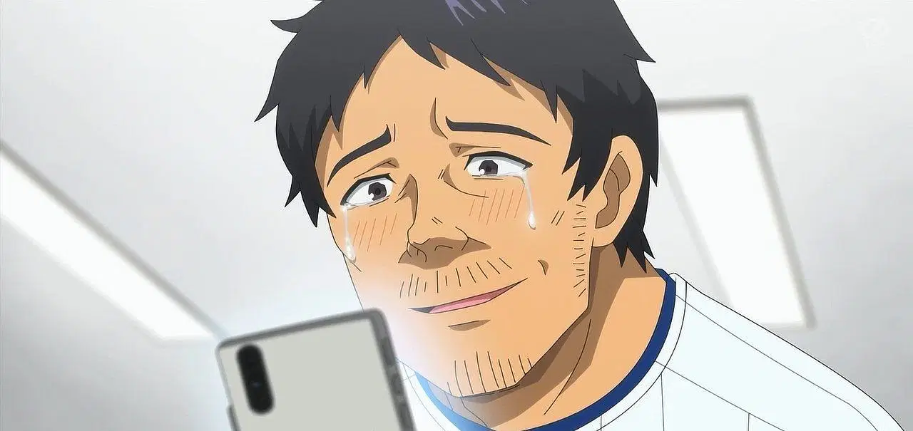 Kojiro receiving the news that he is becoming a father (Image via EMT Squared).