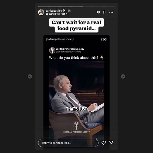 Screen grab from Danica Patrick's Instagram story [via instagram/danicapatrick]