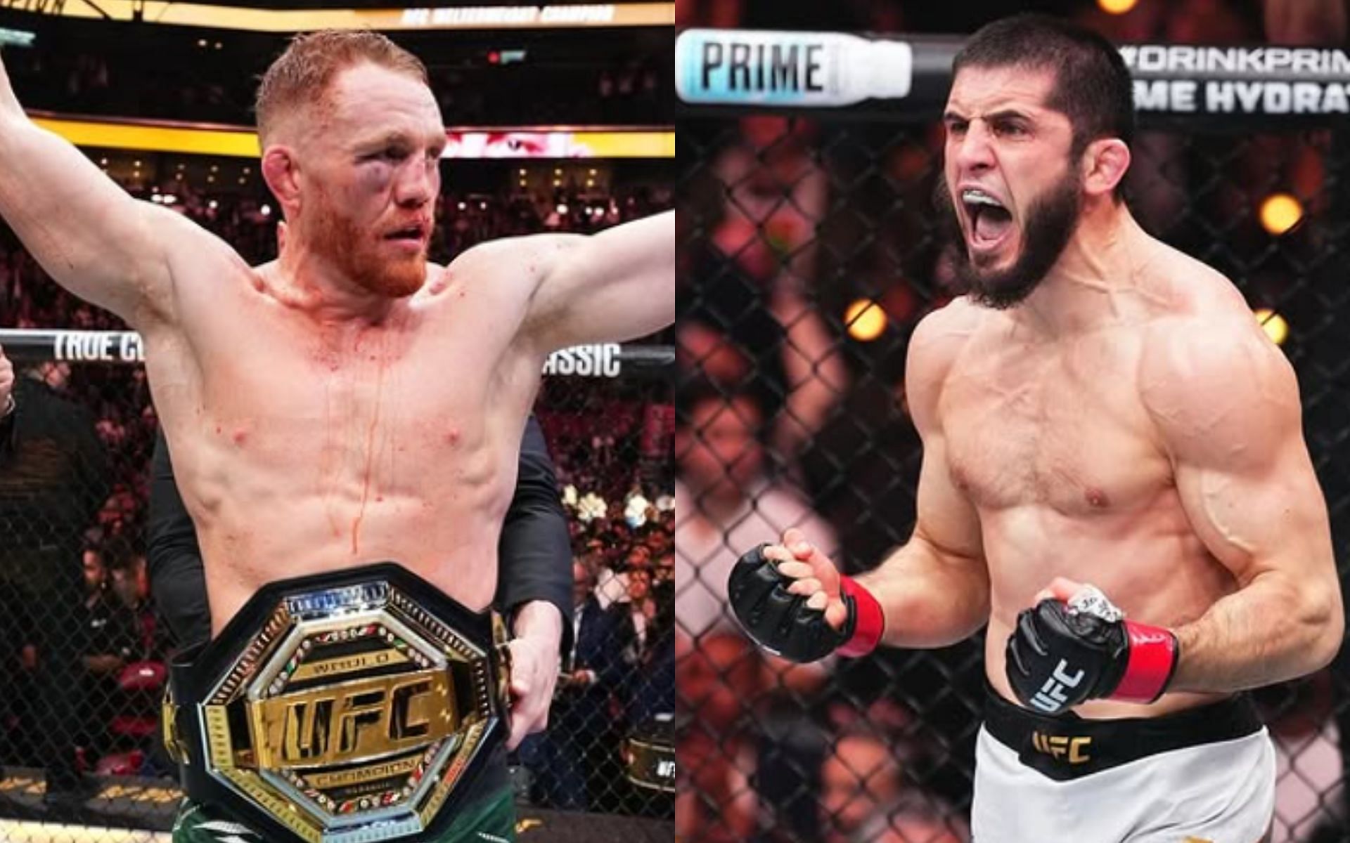 Jack Della Maddalena (left) welcomed a potential fight against Islam Makhachev (right). [Images courtesy: @ufc and @islam_makhachev on Instagram]
