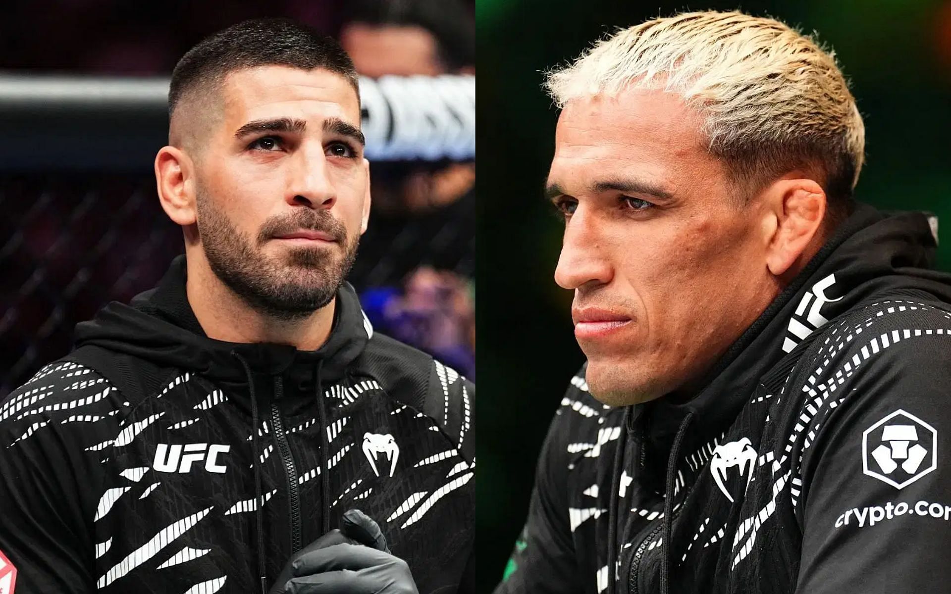 Michael Chiesa previews Ilia Topuria (left) vs. Charles Oliveira (right). [Images courtesy: Getty Images]