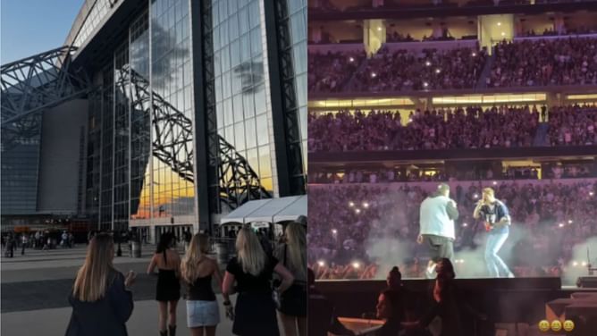 In Photos: Mikko Rantanen's partner Susanna attends Post Malone concert with significant others of Stars players