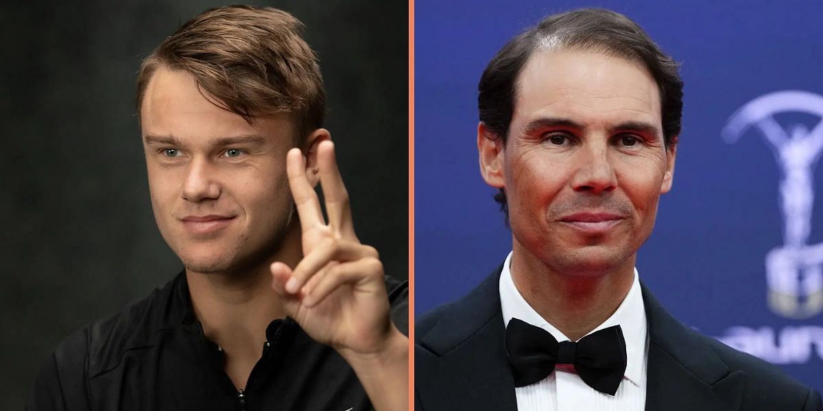 Holger Rune (left), Rafael Nadal (right), Sources: Getty