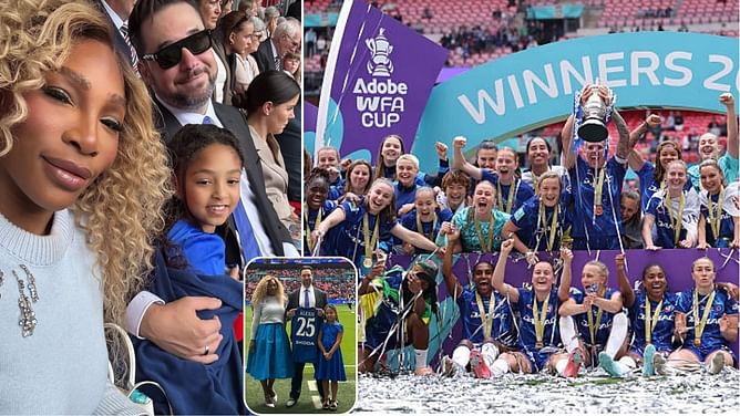 Serena Williams' husband Alexis Ohanian gushes over daughter Olympia's kind gesture congratulating Chelsea women after FA Cup win