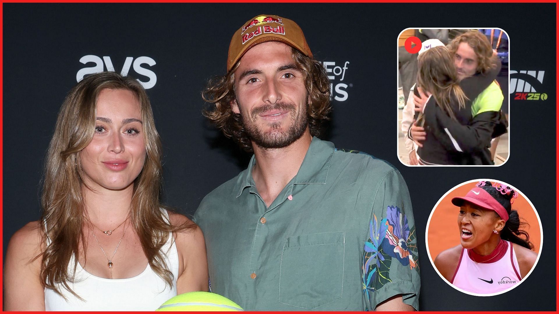 Paula Badosa and Stefanos Tsitsipas embarce after win- Image Source: Getty