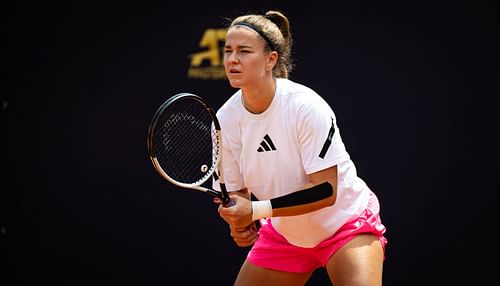 Muchova during a practice session at the 2025 Internazionali BNL D'Italia (Source: Getty)