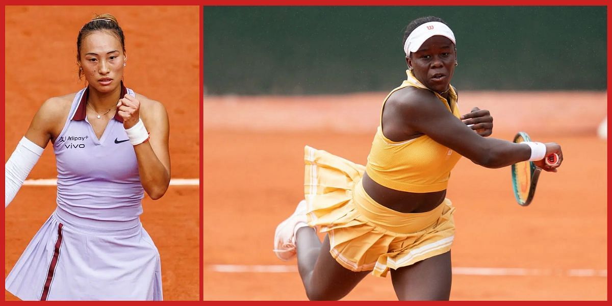 Zheng Qinwen and Victoria Mboko (Source: Getty)