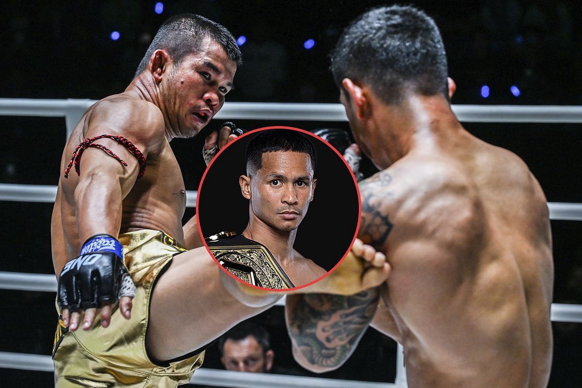 Nong-O Hama fighting Kongthoranee with Superbon | Image credit: ONE Championship