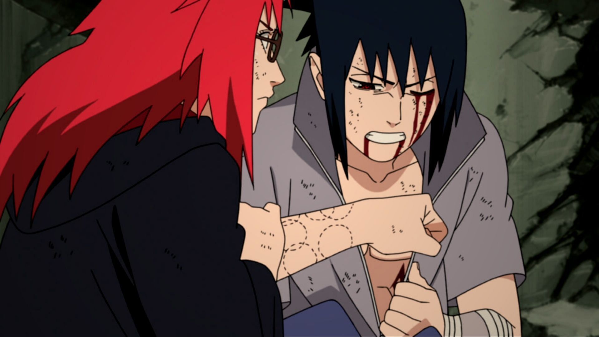 Sasuke biting Karin