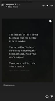 Corey Graves shares a cryptic post (Picture courtesy: Star's Instagram Story)