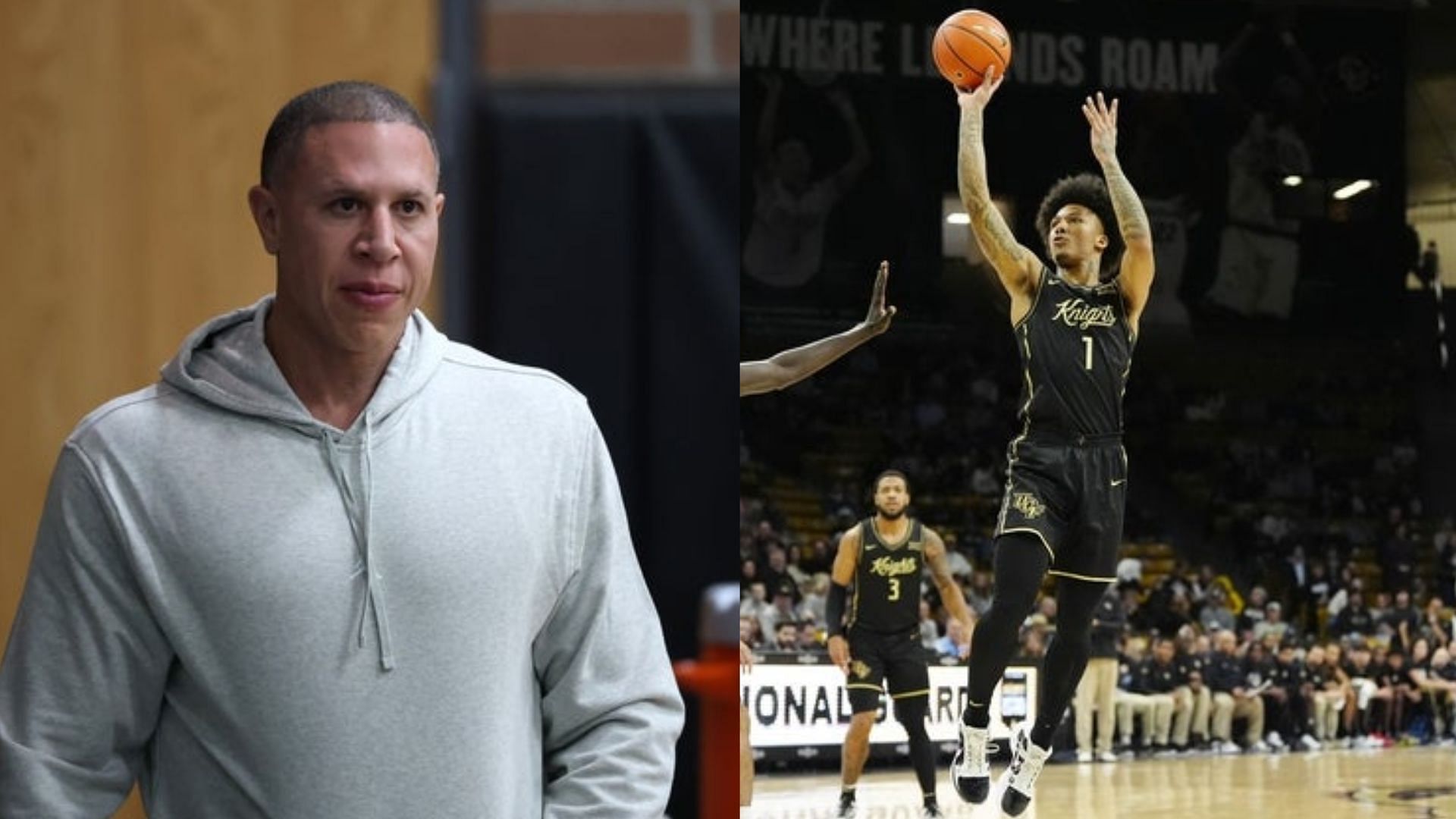 Coach Mike Bibby and Mikey Williams