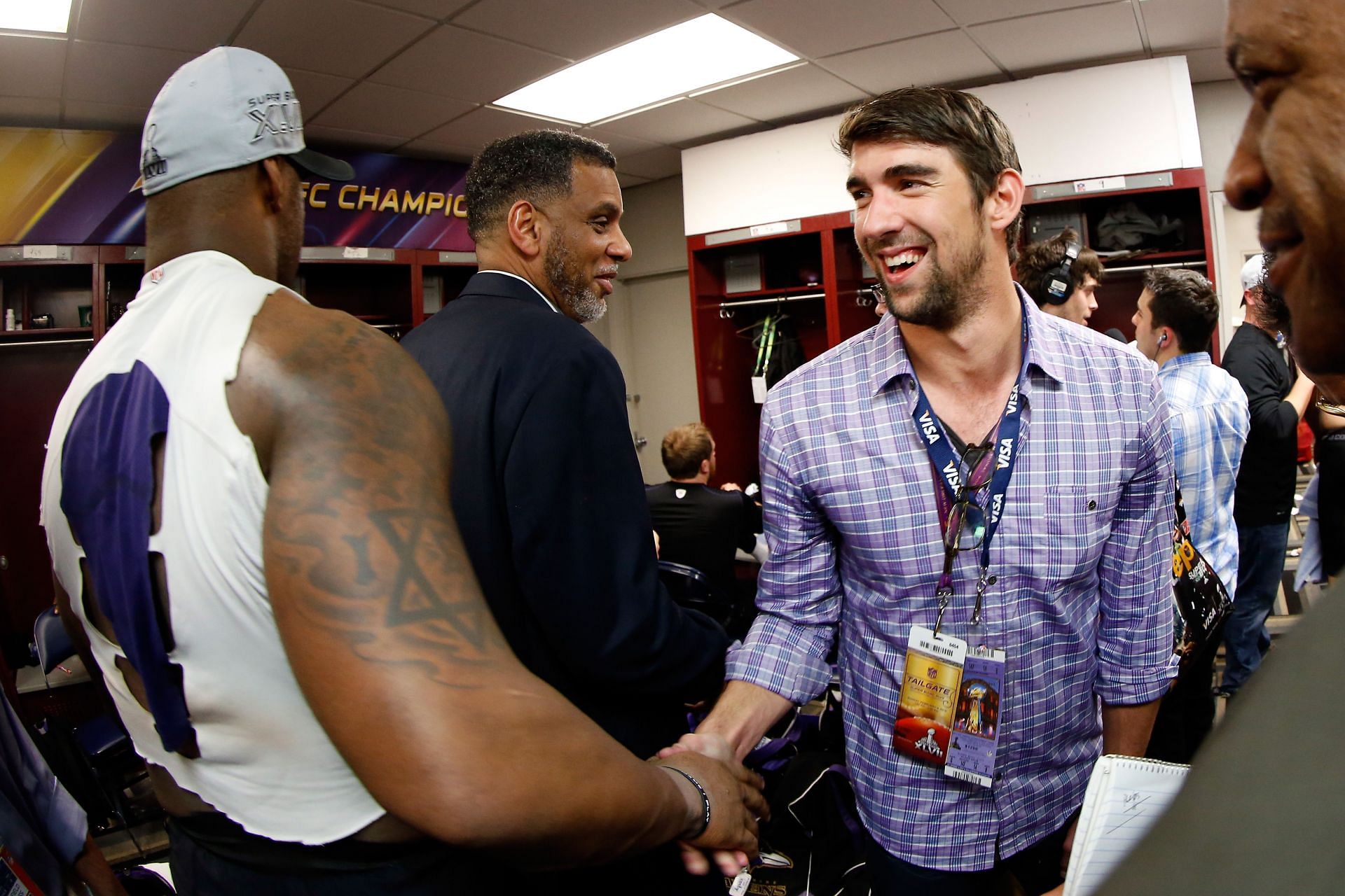 Phelps no Super Bowl XLVII (Fonte da imagem: Getty)