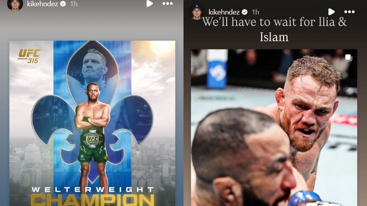 Screenshot of Kike Hernandez&#039;s Instagram story [Image Source: Instagram/kikehndez]