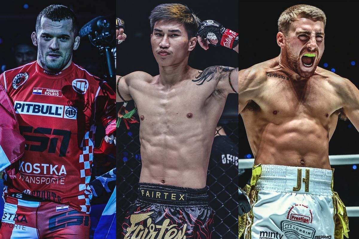 From L-R: Roberto Soldic, Tawanchai, Jonathan Haggerty. [Photo via: ONE Championship]