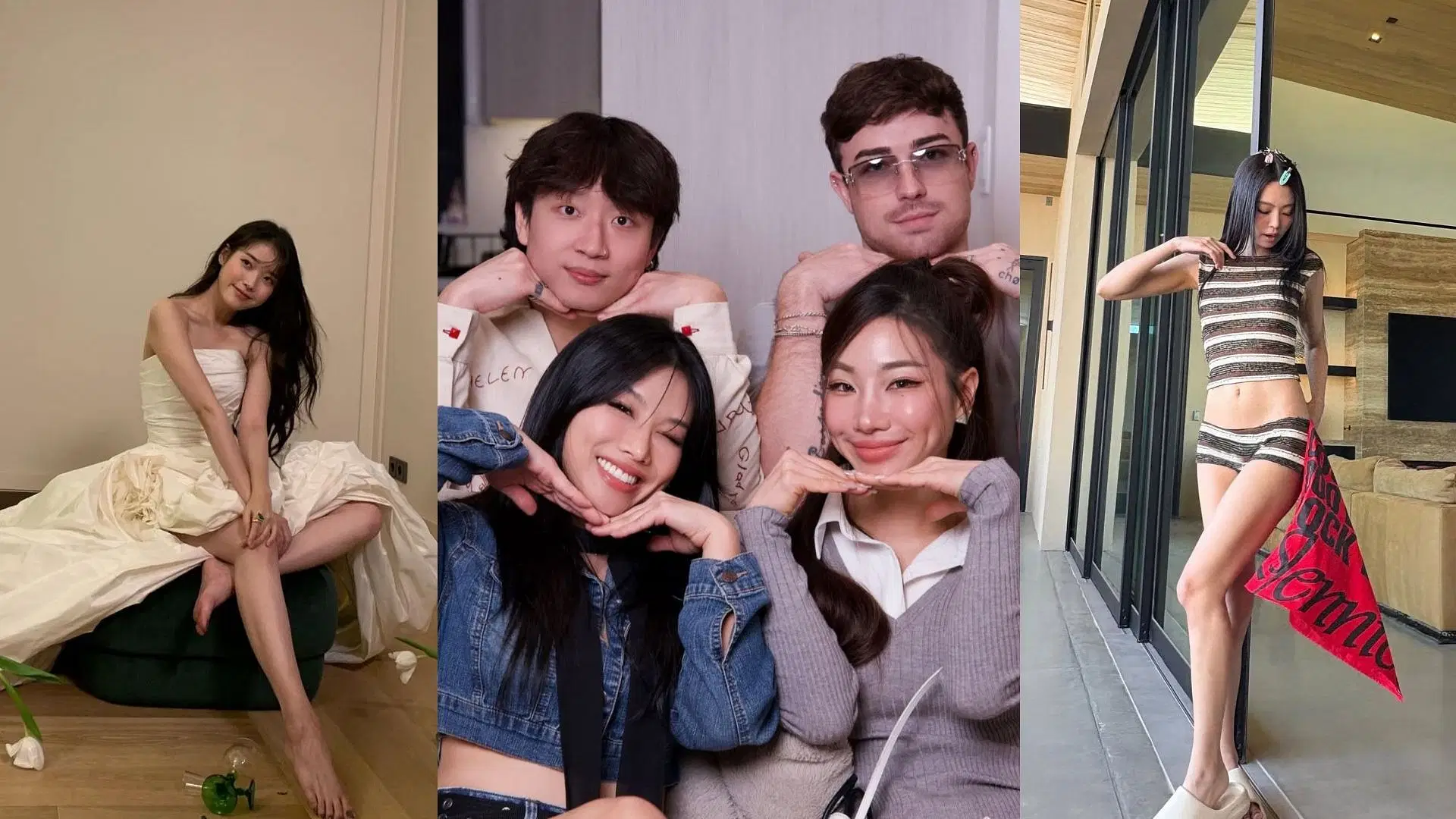 Above THE Influence SHOW hosts made controversial remarks about BLACKPINK Jennie and IU (Image via Instagram/@abovetheinfluenceshow, @ennierubyjane, @dlwlrma)