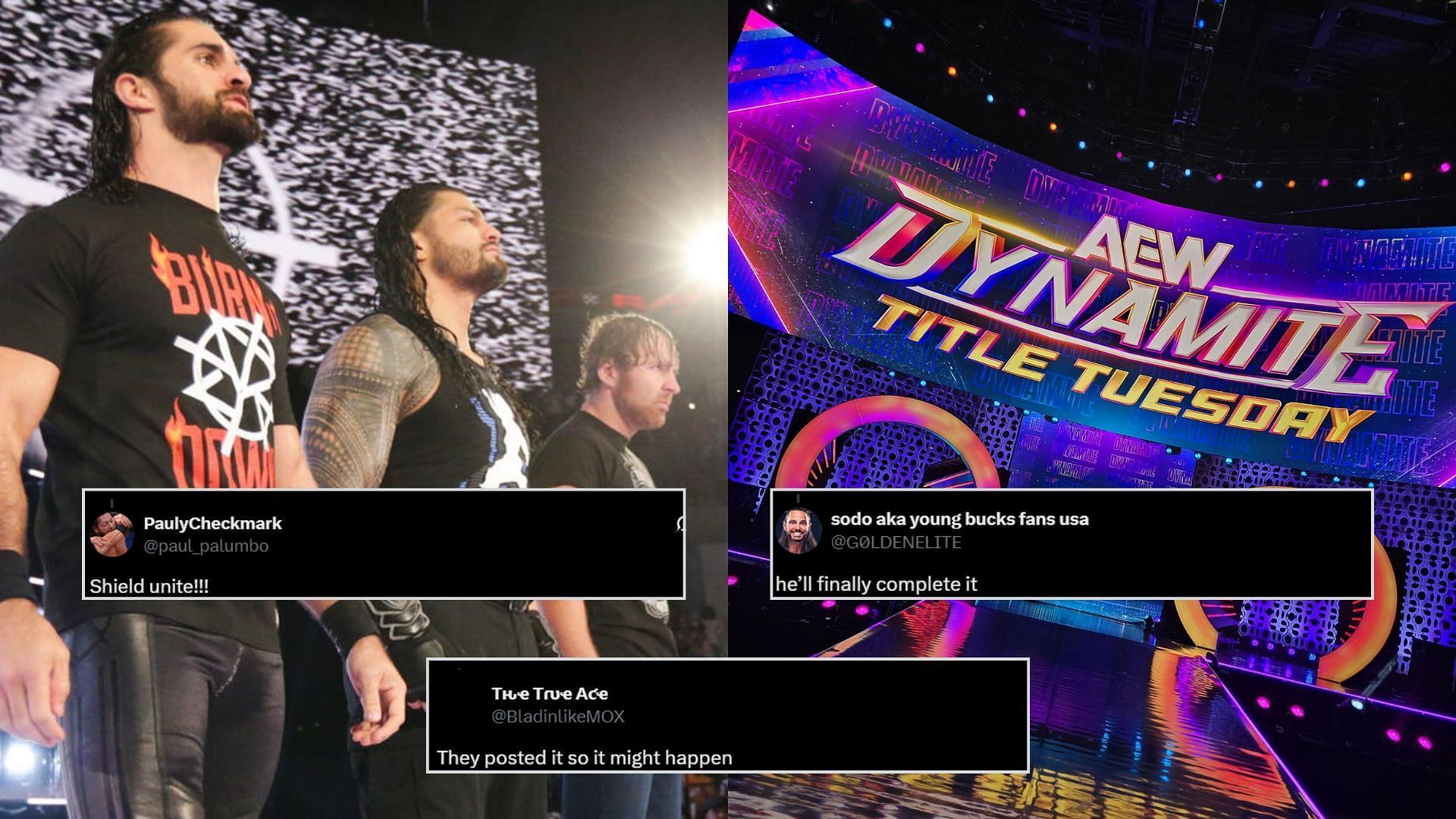 The Shield is one of the top factions of all time [photo: wwe.com and Ricochet