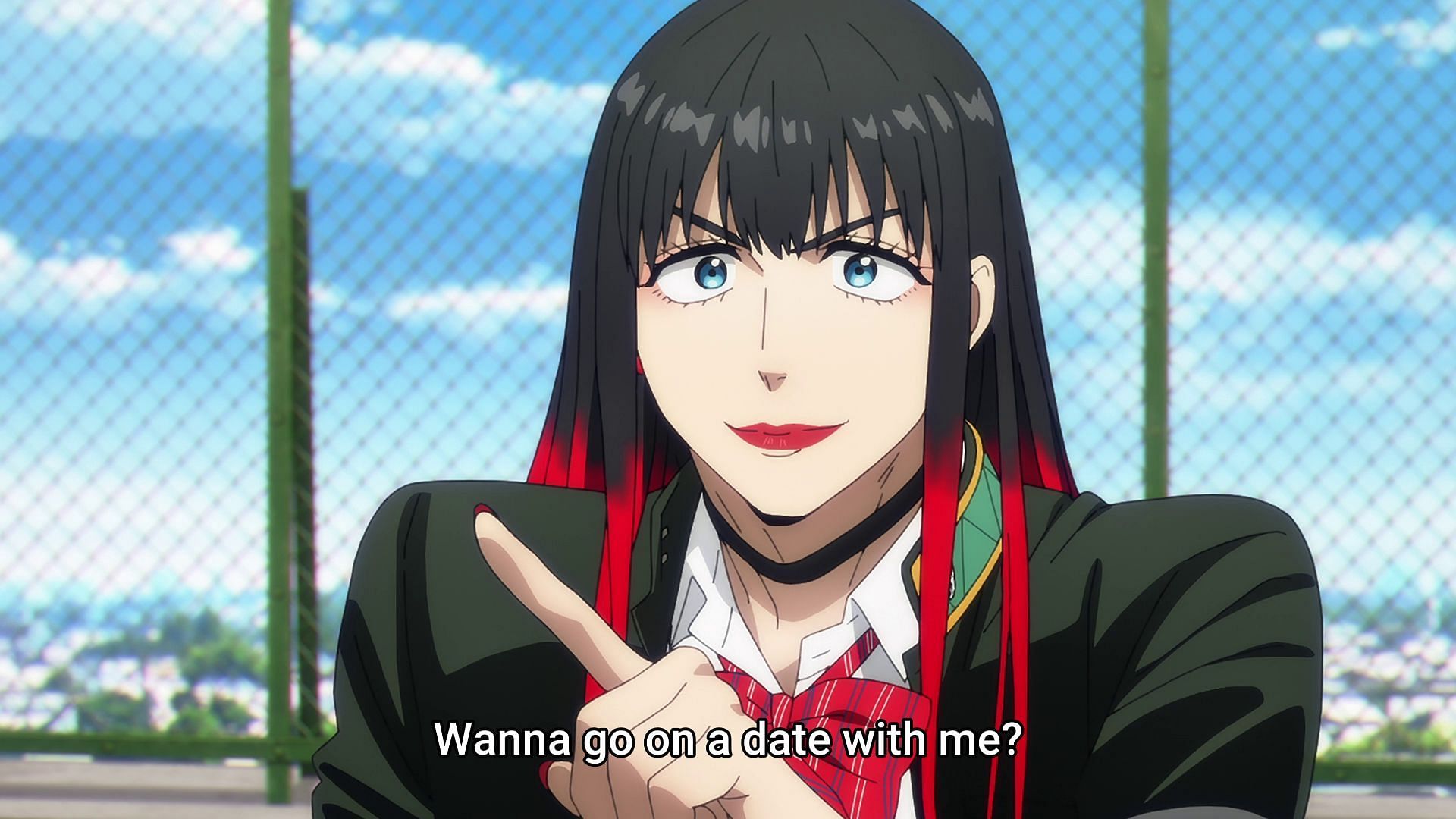 Tsubakino asks Sakura out on a date in the final moments of Wind Breaker season 2 episode 5 (Image via CloverWorks)