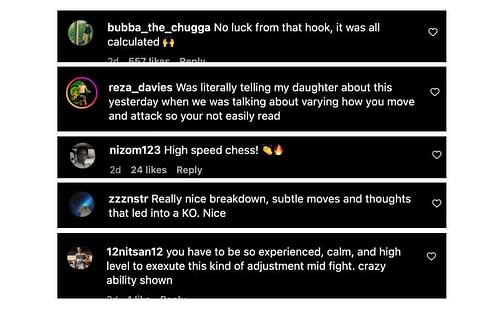 Screenshot of comments. [ONE Championship/Instagram]