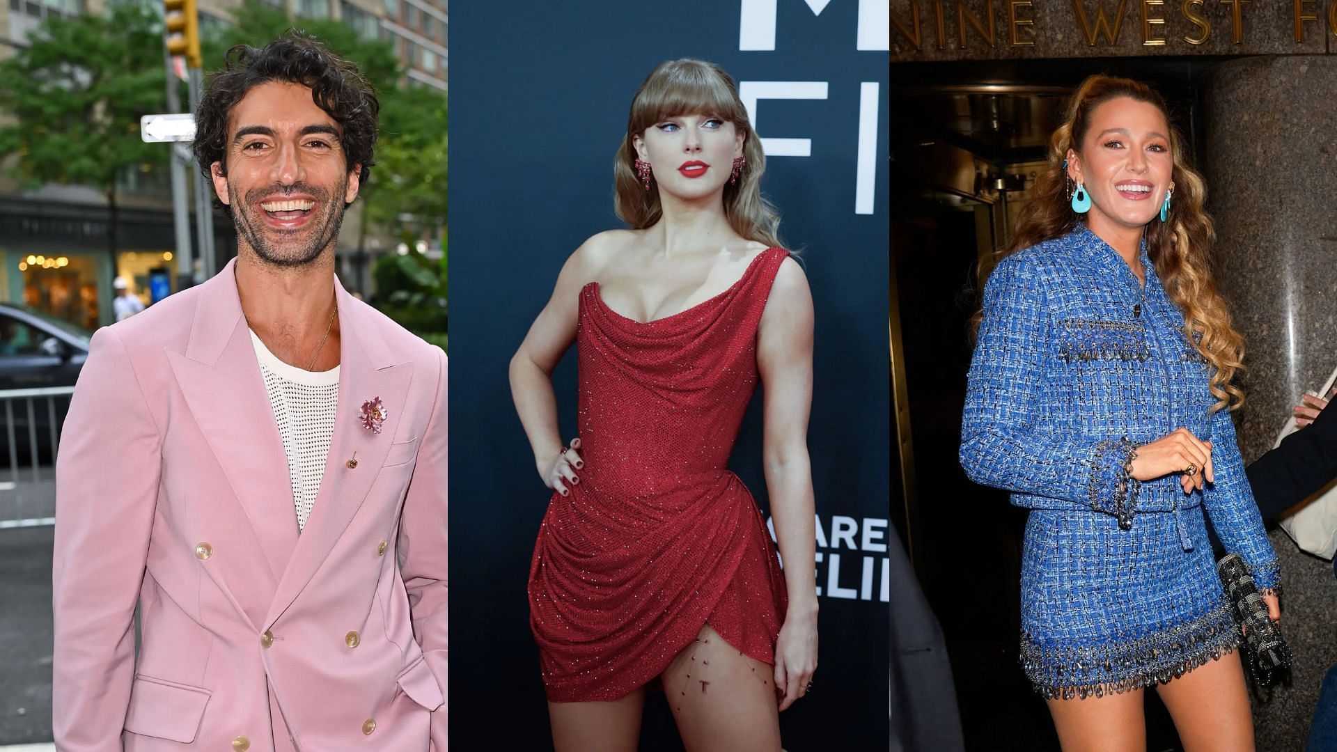 Justin Baldoni, Taylor Swift anf Blake Lively (All images via Getty)
