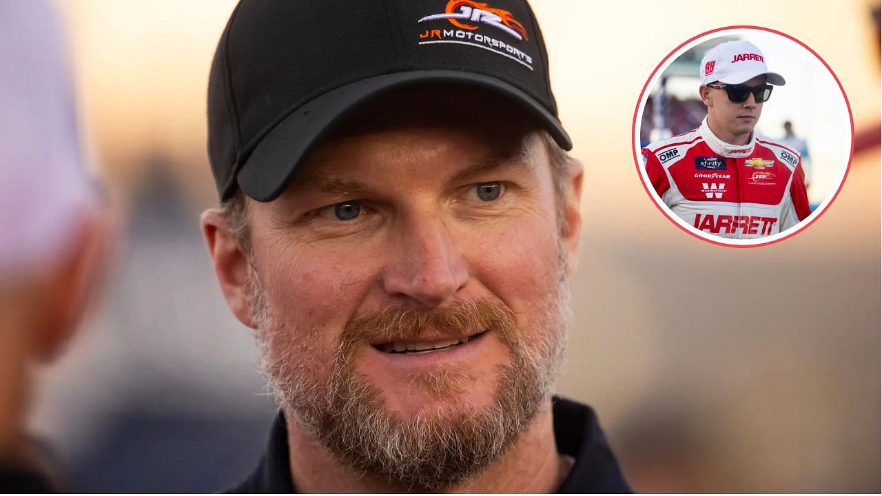 Dale Earnhardt Jr. (main) and Connor Zilisch (insert) - Images via Imagn