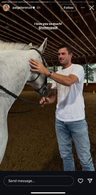 Tommy Paul's girlfriend Paige Lorenze's story - via Instagram