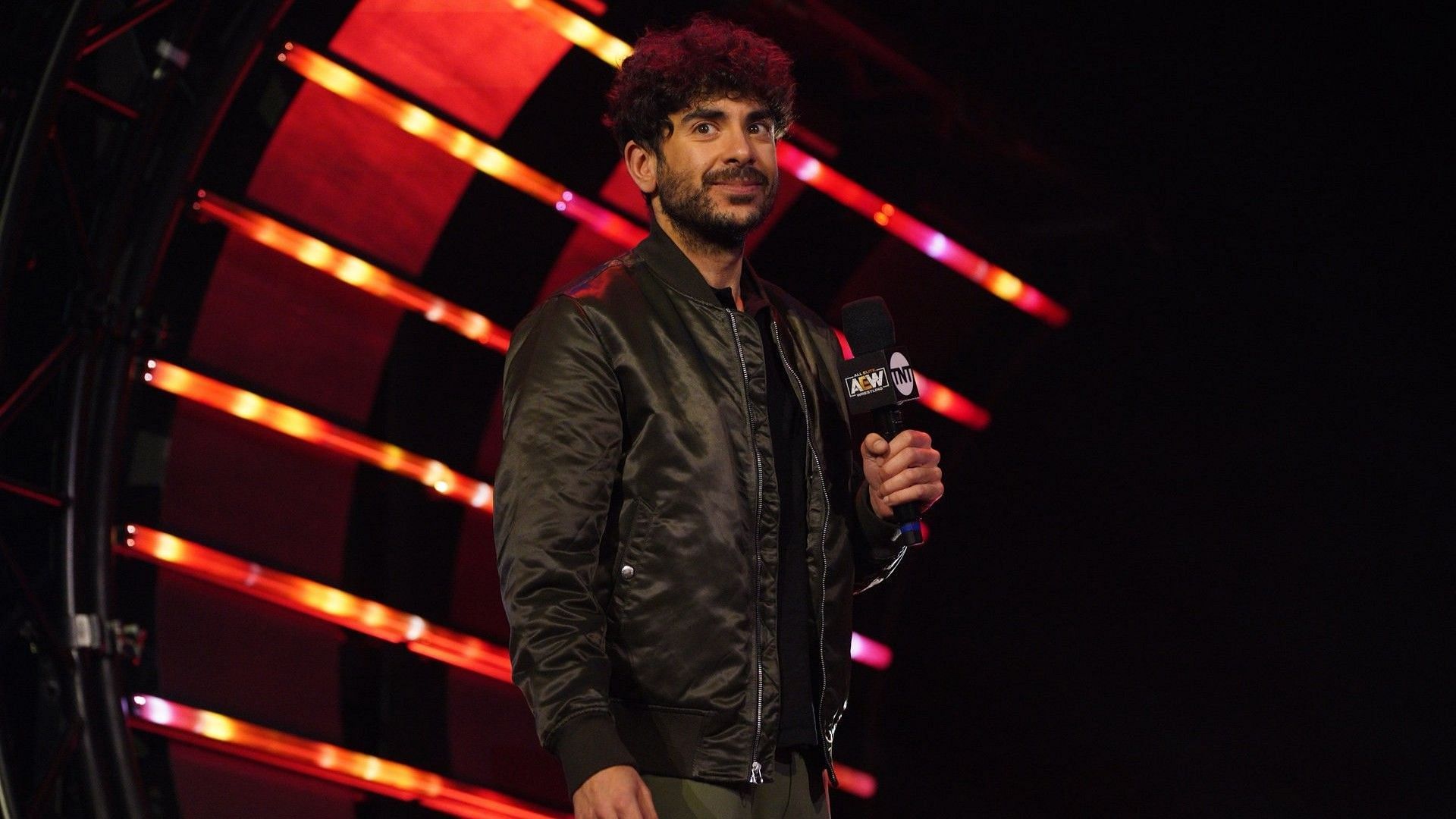 AEW President Tony Khan addresses the fans on Dynamite