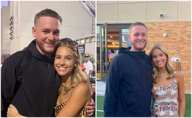 WATCH: Dolphins QB Quinn Ewers' girlfriend Madelyn Barnes cheers on Panthers during 6–2 playoff rout of Hurricanes