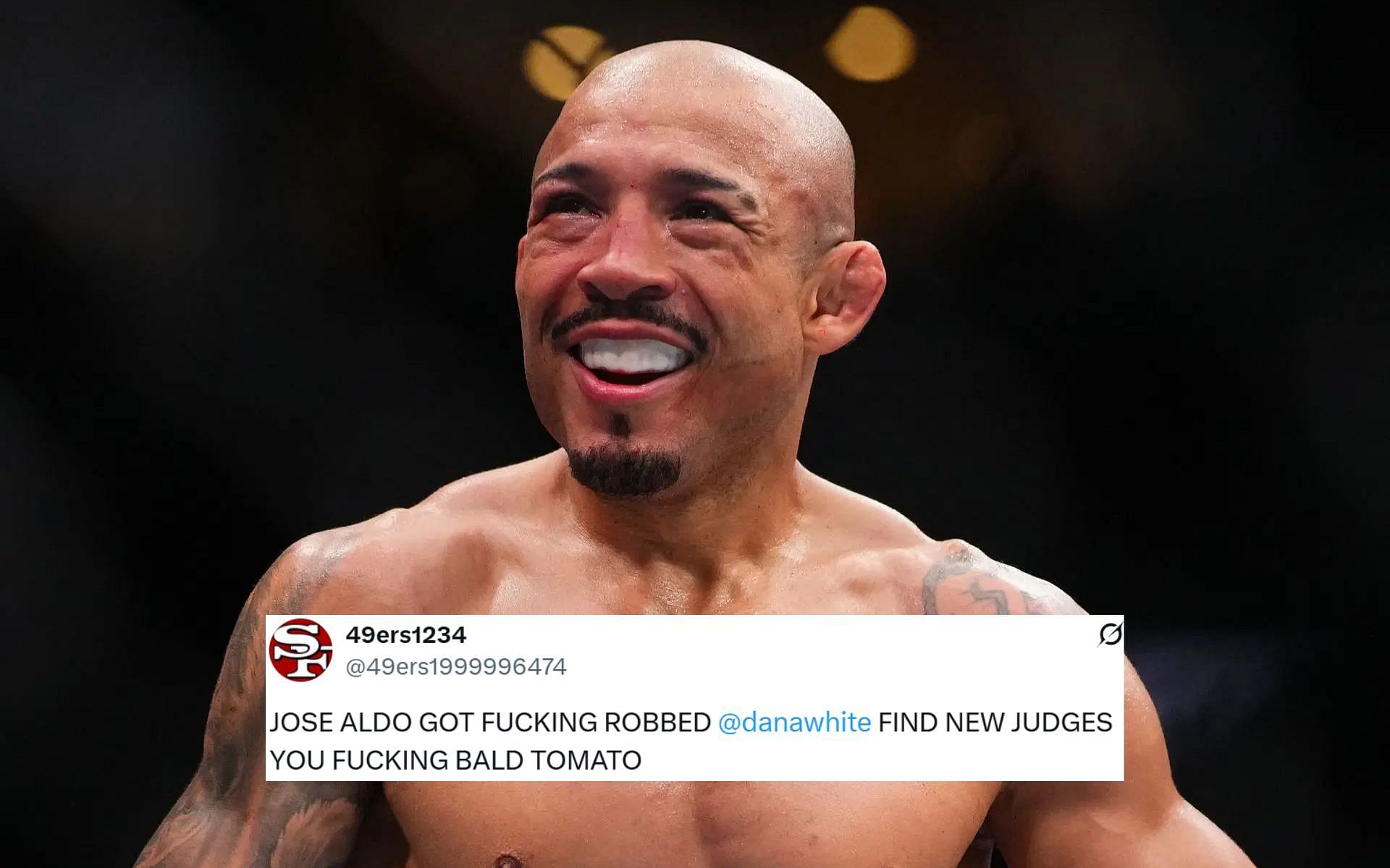 Fans react as Jose Aldo retires after defeat at UFC 315 [Image courtesy: Getty Images]