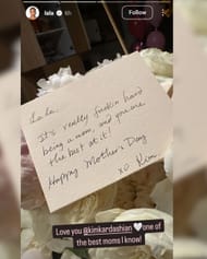 Kiyan Anthony's mom, La La Anthony, receives a Mother's Day message from popular American media personality Kim Kardashian. (Image via Instagram @lala)