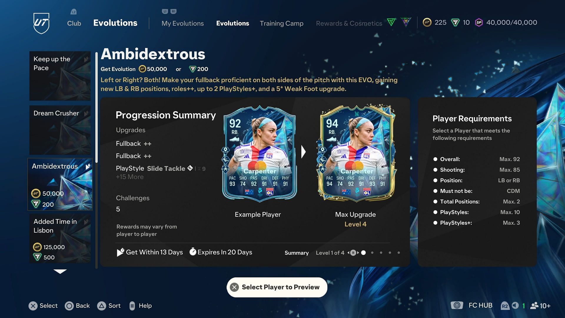 The requirements (Image via EA Sports)