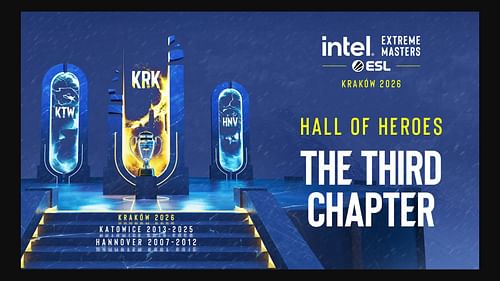 Intel Extreme Masters Krakow 2026 announcement banner (Image via ESL FACEIT Group)