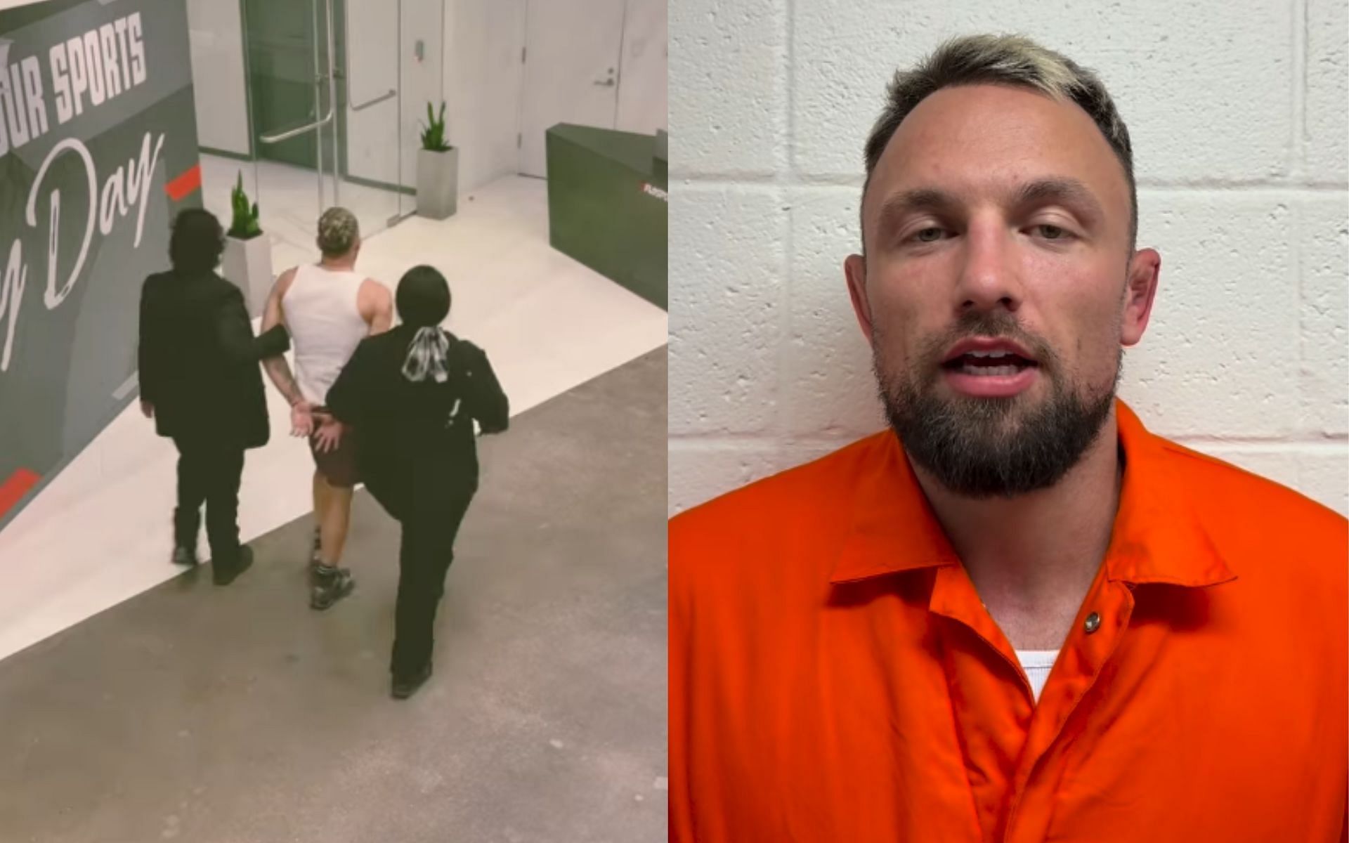 Craig Jones (right) shares statement following his arrest at FloGrappling HQ (left) [Images courtesy: @craigjonesbjj on Instagram]