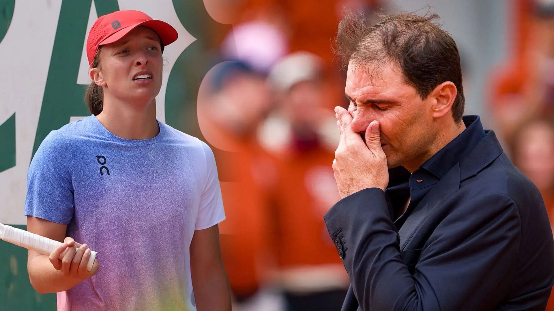 Iga Swiatek was emotional during Rafael Nadal