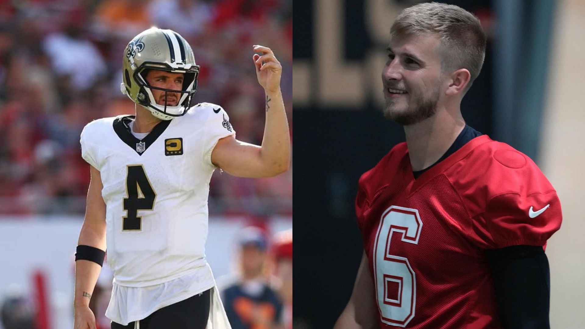 Tyler Shough x Derek Carr collage (IG)