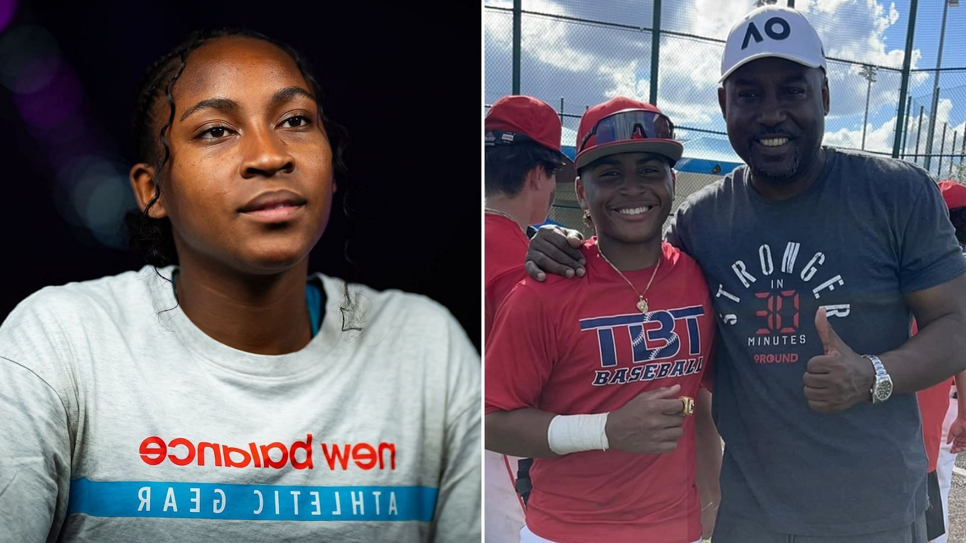 Coco Gauff (L) Corey and Codey Gauff (R) | Getty (L) Instagram (R)