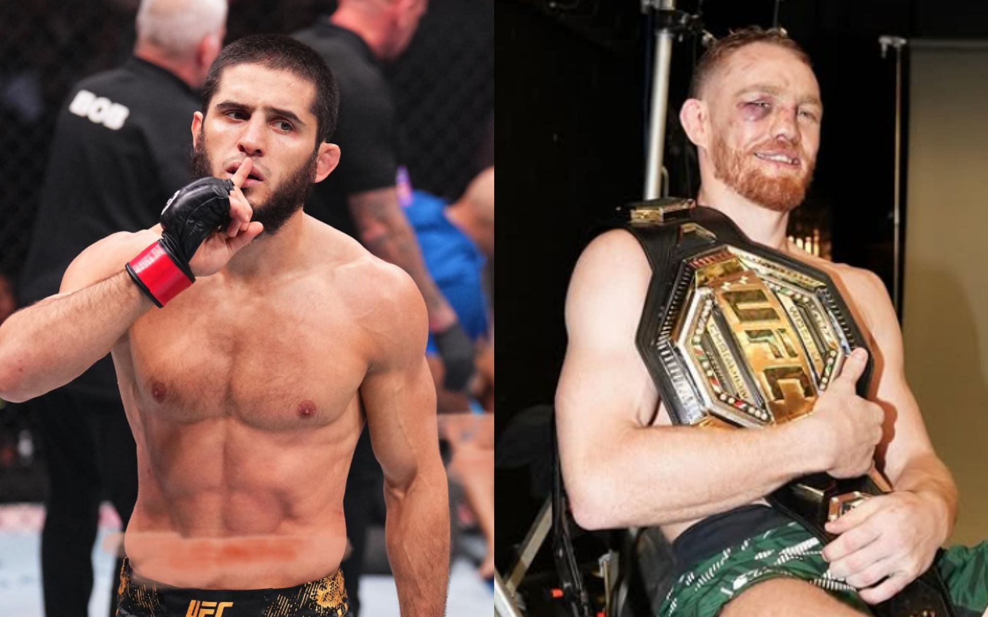 Islam Makhachev (left) gave a fiery reply to Jack Della Maddalena