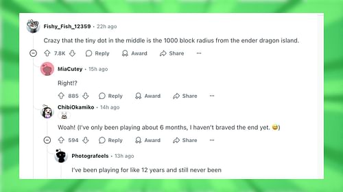 Redditors react to the End island bugs (Image via Reddit)