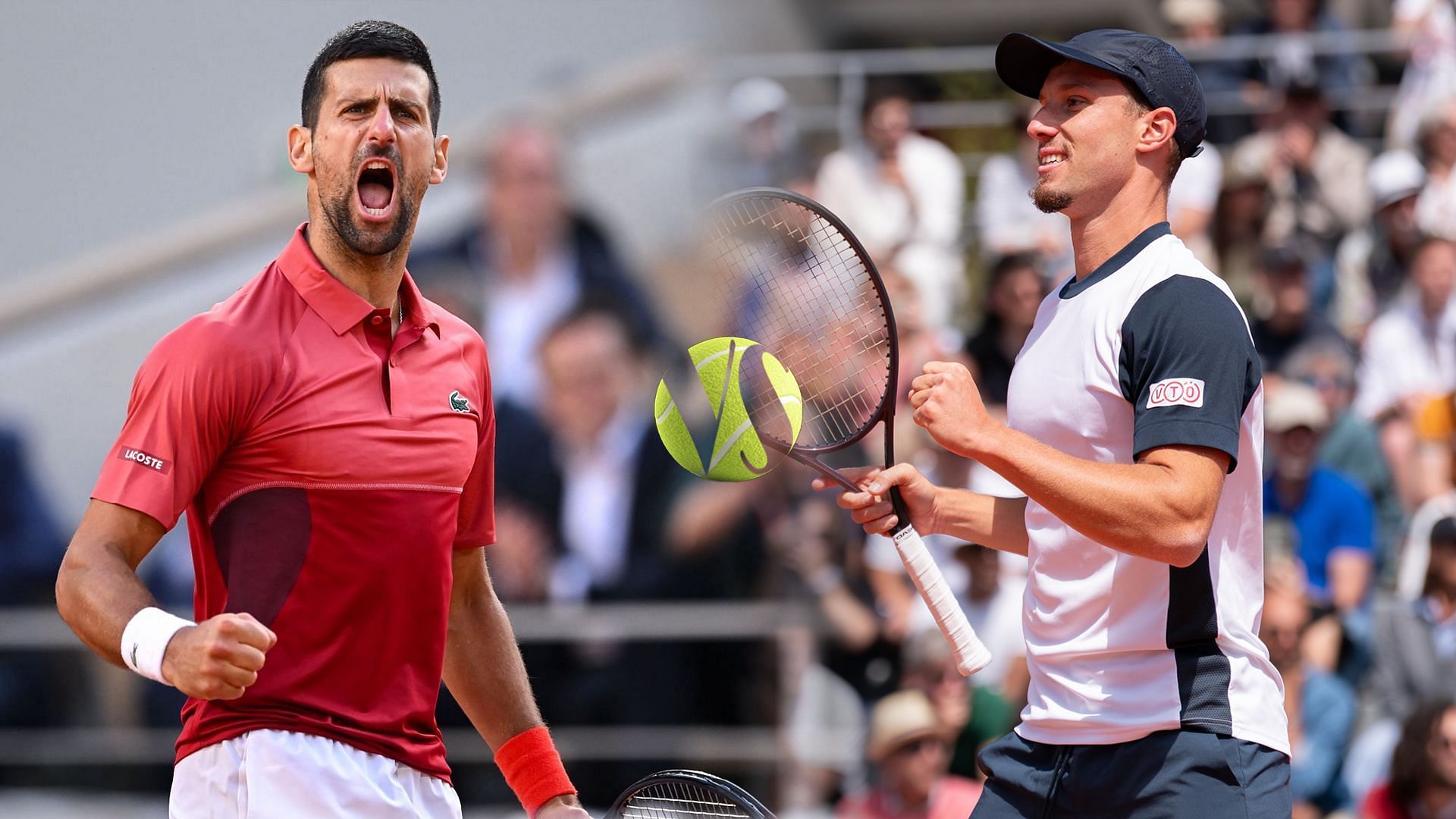 Novak Djokovic (L); Filip Misolic (R) - Source: Getty