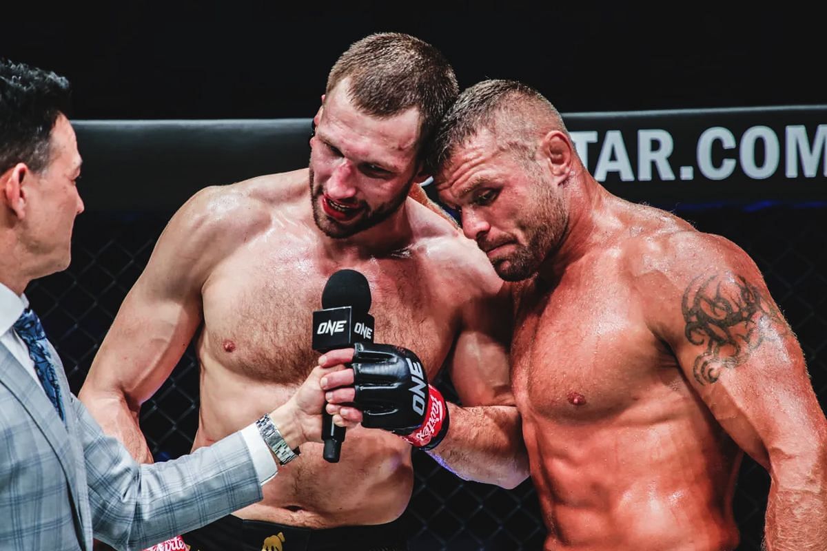 Reinier de Ridder (left) and Anatoly Malykhin (right). [Photo from ONE Championship]
