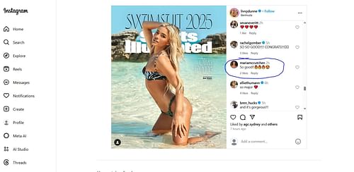 Olivia Dunne leaves Andrew McCutchen's wife, Maria, in awe with SI cover - Source: IG