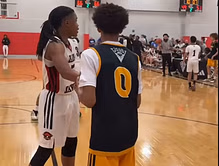 Gilbert Arenas' wife Melli Monaco is one proud stepmom as Aloni Arenas’ soars for first in-game dunk: "He's 13 y'all"