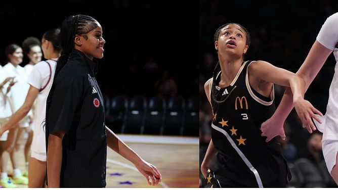 Kim Mulkey's LSU recruit ZaKiyah Johnson, and Mia Pauldo react to McDonald's All-American post ft. Nate Ament, Sienna Betts and others