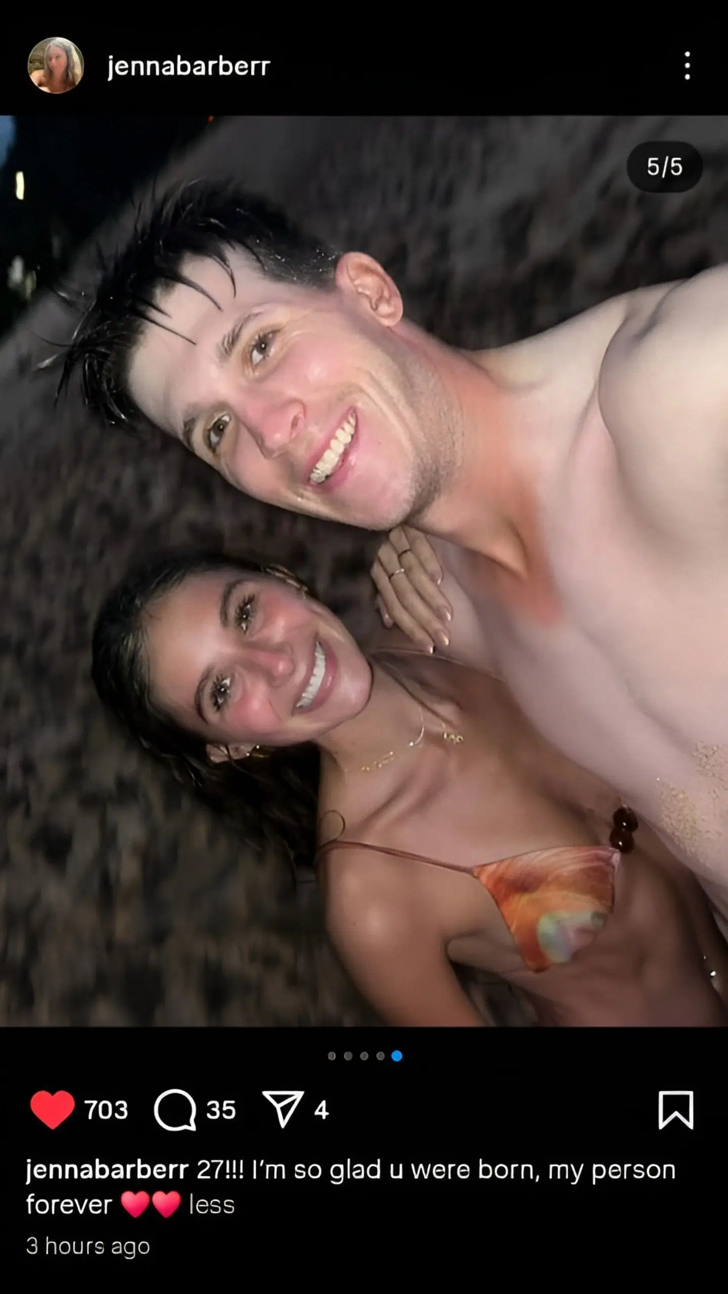 Austin Reaves and his partner Jenna Barber. [Credit: IG/@jennabarberr]