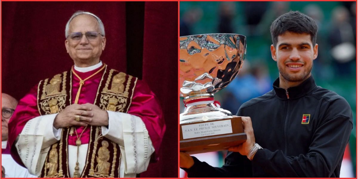 Pope Leo XIV (L) &amp; Carlos Alcaraz (R) (Source - GETTY)