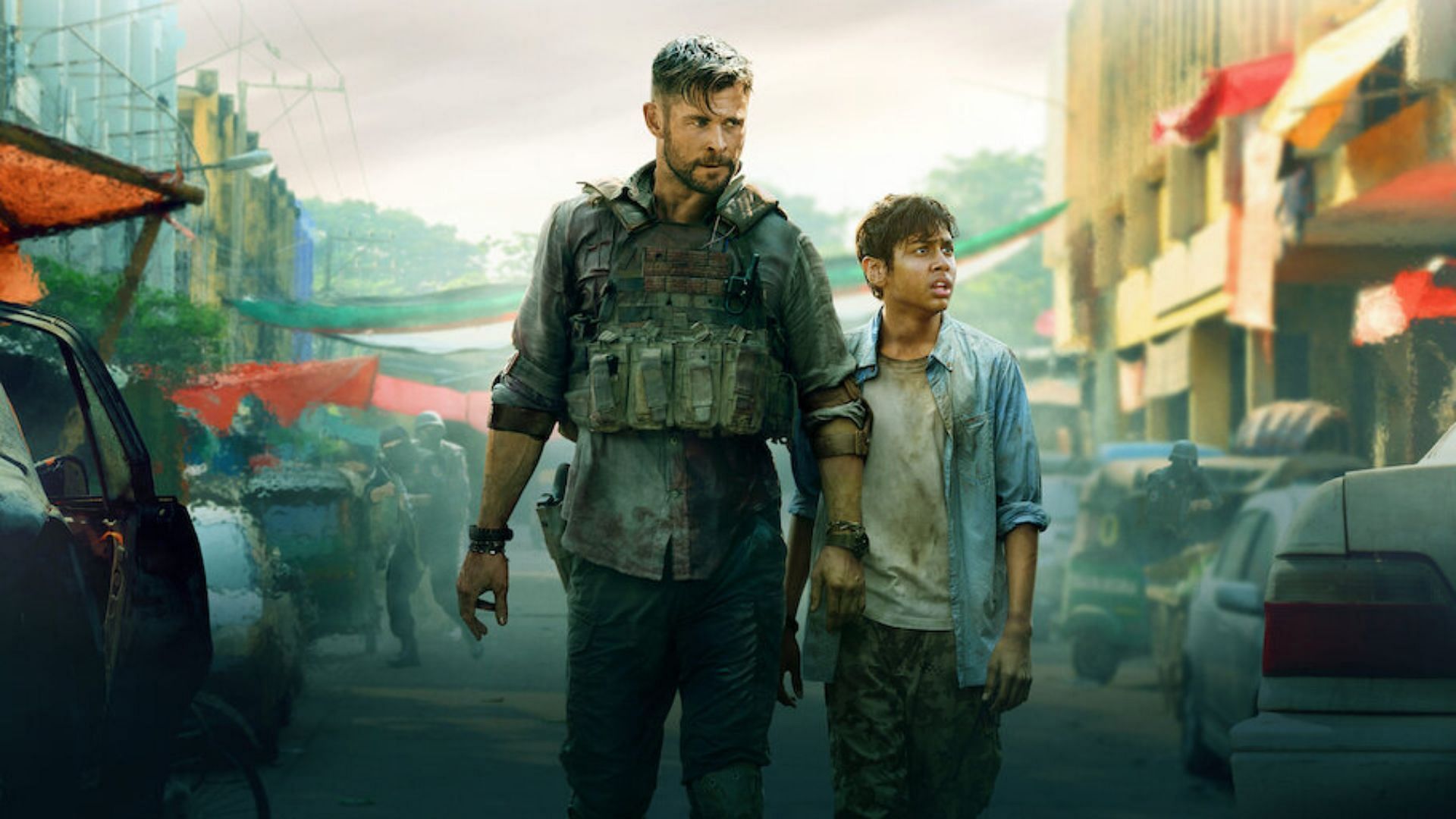 Chris Hemsworth in Extraction (Image via Netflix)