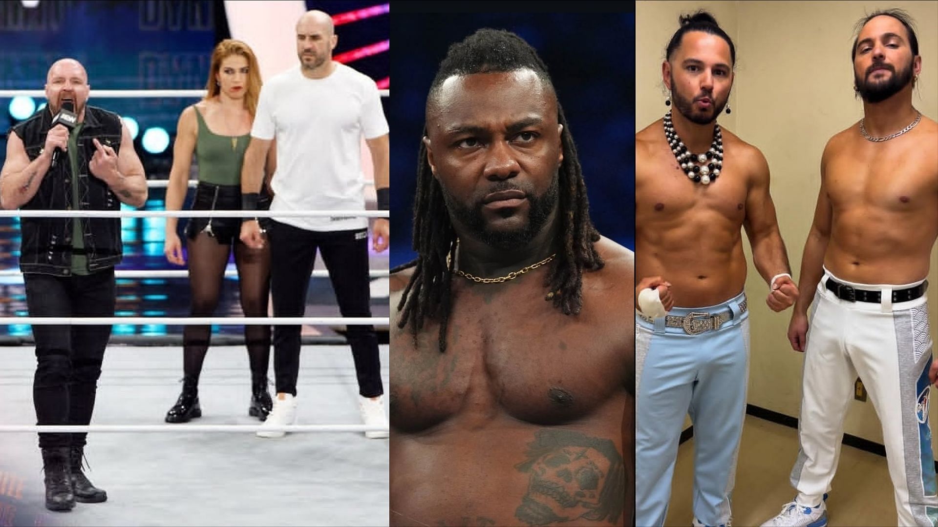 AEW World Champion Jon Moxley and the Death Riders (Images via Instagram)